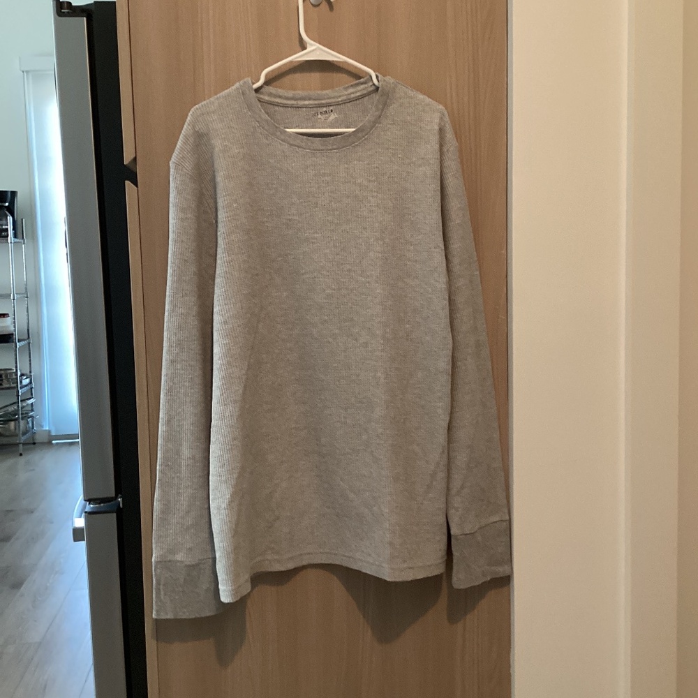 Joe Boxer Men’s Long Sleeve Thermal Shirt, XXL Gray